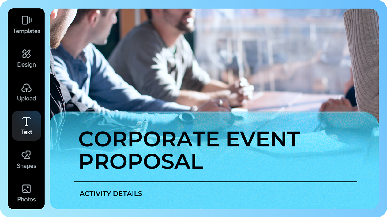 Create corporate event proposal